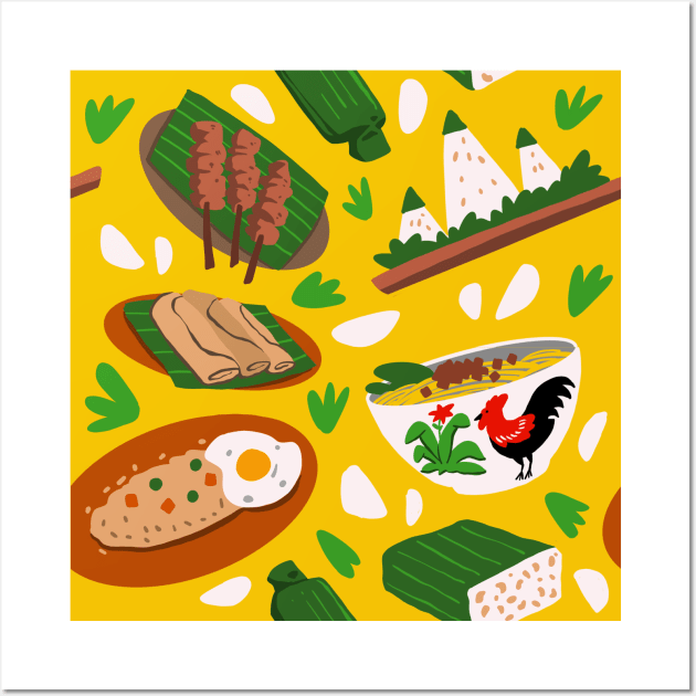 Indonesian foods dishes Wall Art by Yafieg